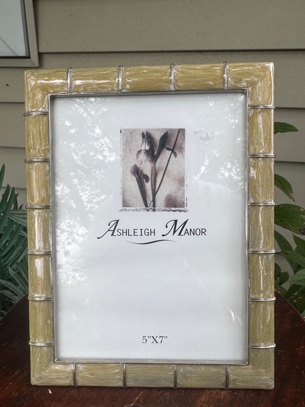 Olive Green Bamboo-Style Picture Frame - 5x7